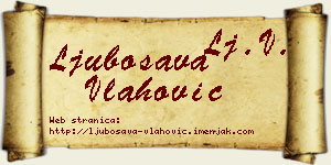 Ljubosava Vlahović vizit kartica
